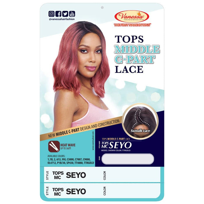 Vanessa Top Middle C-Side Swissilk Lace Front Wig - TOPS MC SEYO
