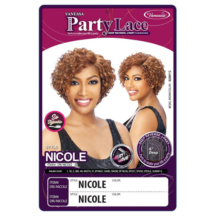 Vanessa Party Lace Deep Reverse J-Part Lace Front Wig - DRJ NICOLE