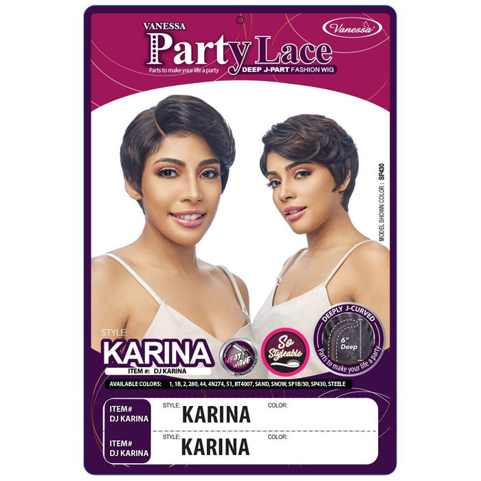 Vanessa Party Lace Deep J-Part Wig - KARINA