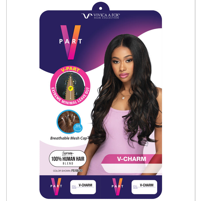 Vivica A Fox Human Hair Blend V-Part Wig - V-CHARM