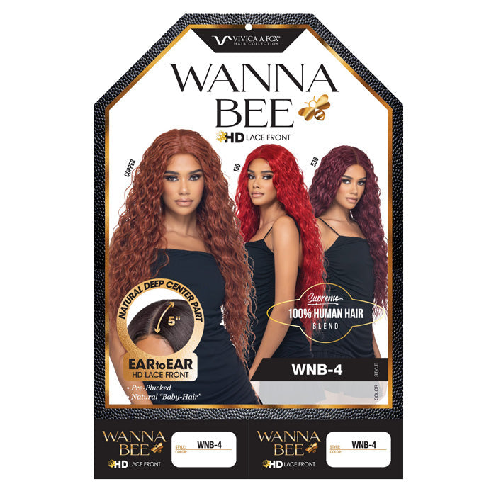 Vivica A Fox Wanna Bee Human Hair Blend 5" Deep HD Lace Front Wig - WNB-4