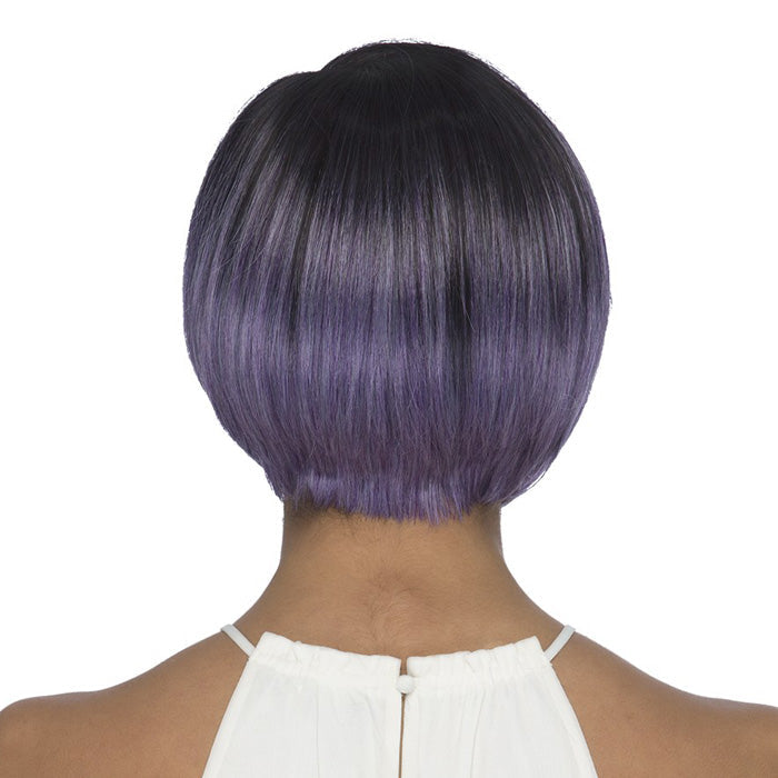 Vivica A. Fox New Futura Fiber 10" LAYERED BOB WITH SWEPT BANG & INVISIBLE SIDE CURVED PART(RIGHT) Wig - ALLEGRA