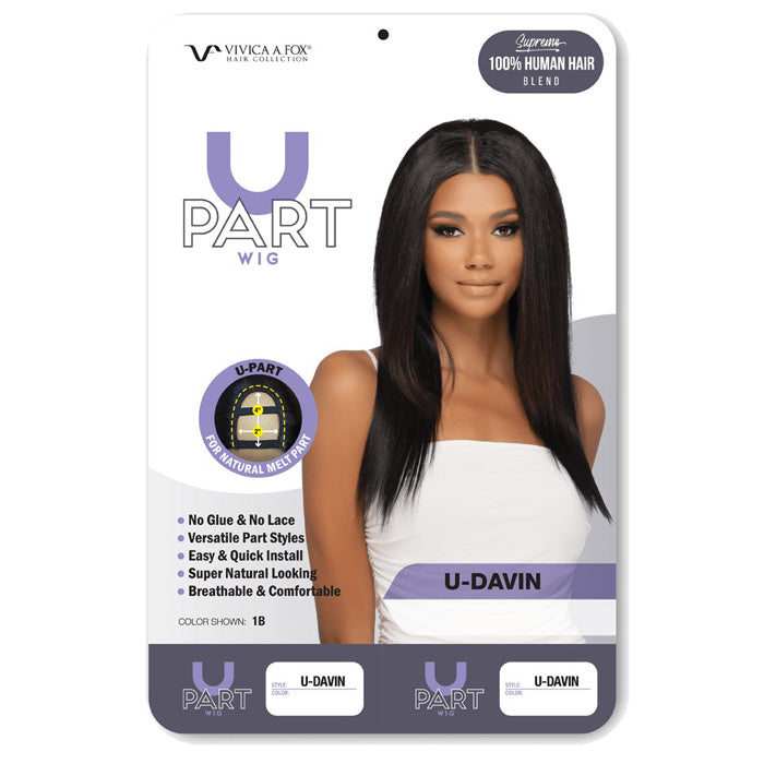 Vivica A Fox 100% Human Hair Blend U Part Wig - U-DAVIN