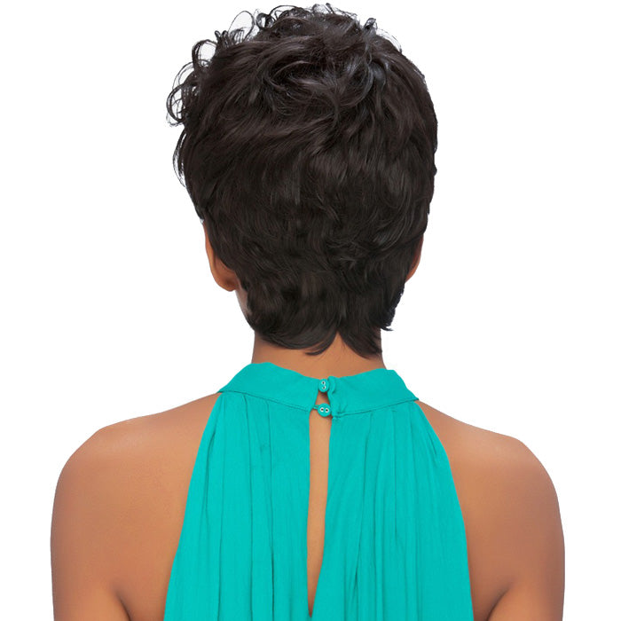 Vivica A Fox Remi Natural Human Hair wig SHORT LAYERED CUT WITH TIGHT PIN-CURL FRONT BANG - VIVID