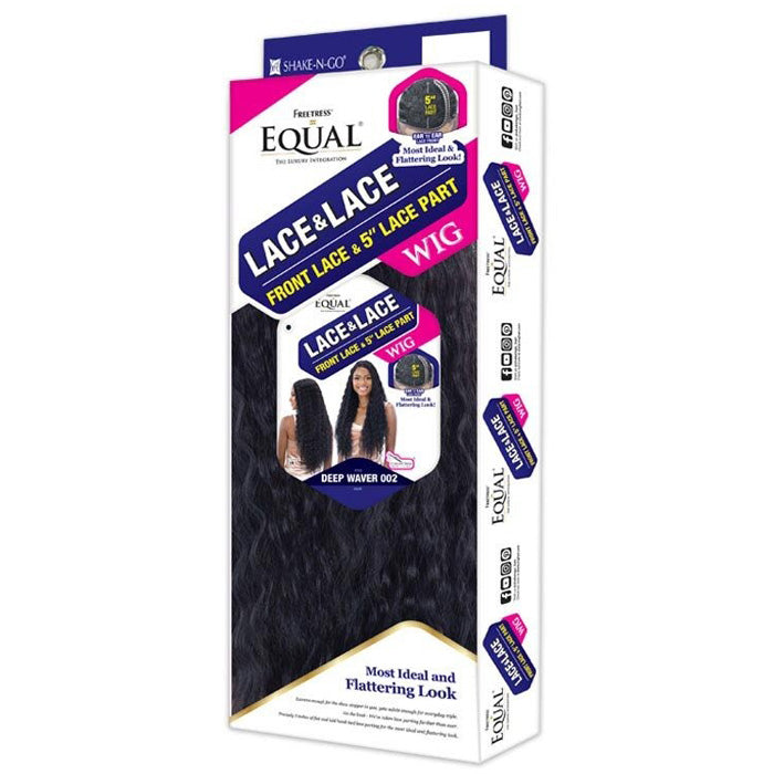 Equal by Shake N Go Lace & Lace 5" Deep Part Lace Front Wig - DEEP WAVER 002