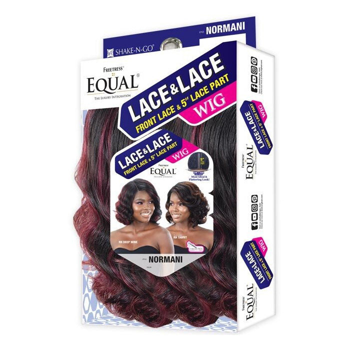 Shake N Go Equal Lace & Lace HD 5" Deep Lace Part Wig - NORMANI