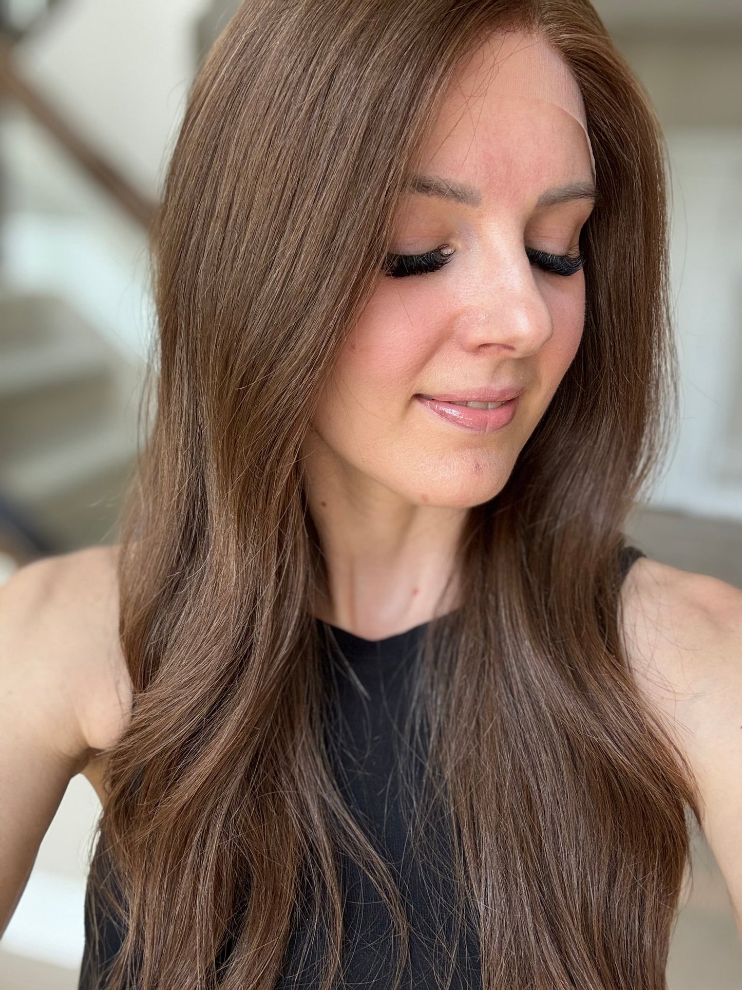 Euro Wig #8: 24" Medium Warm Brown Comfort Cap (M)