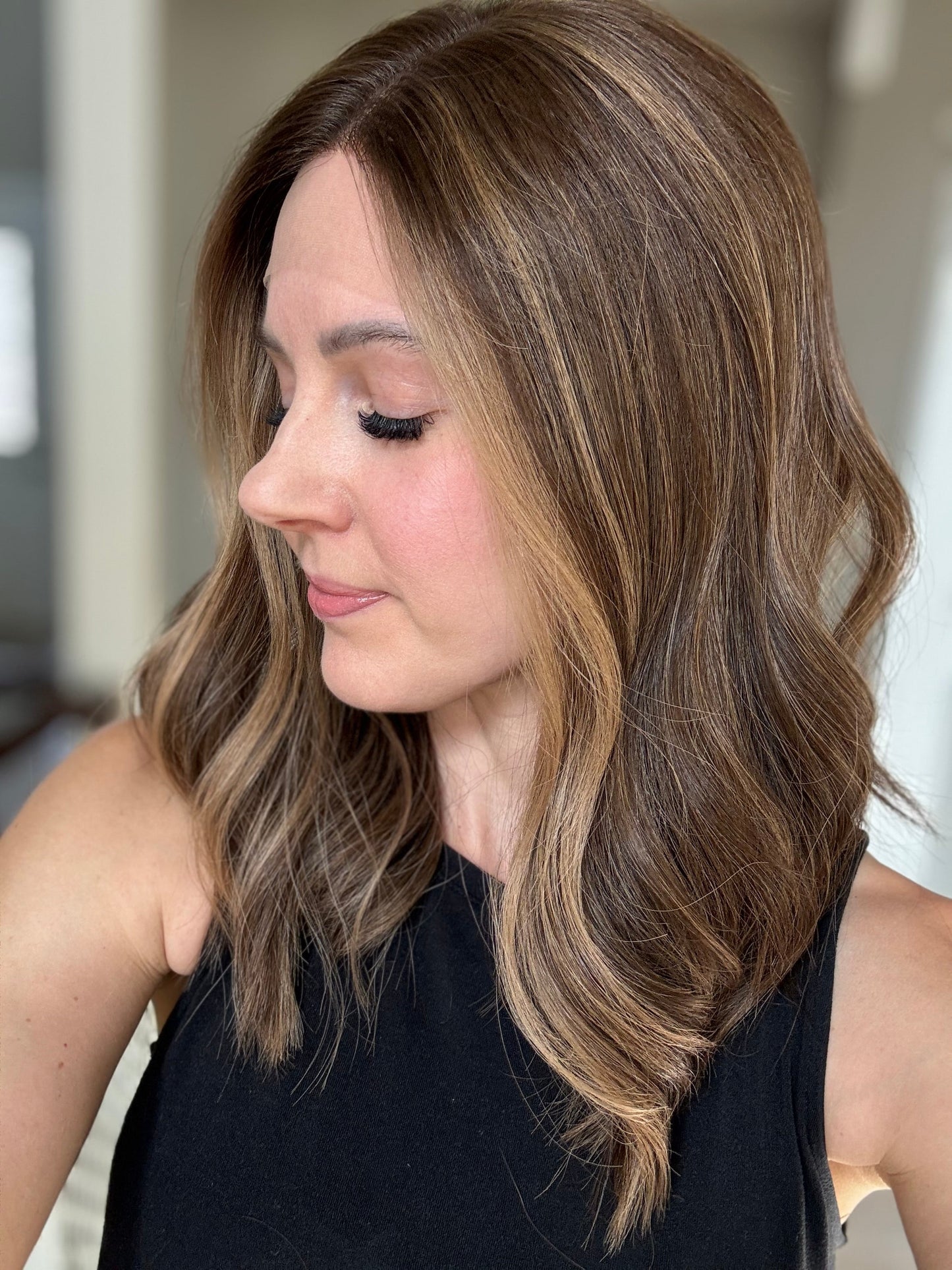 18" Penelope LOB Comfort Cap Lace Top Wig (M) (FINAL SALE)