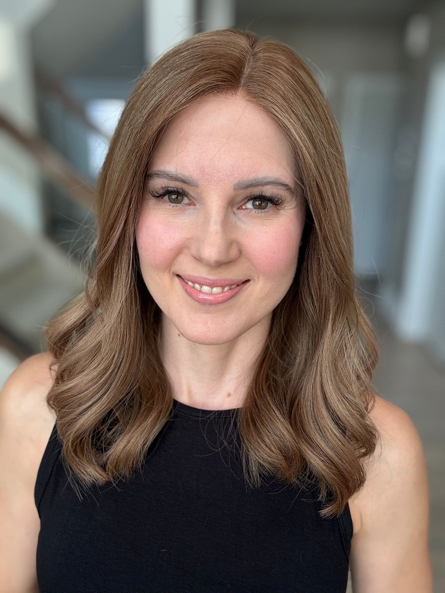 18" Justine LOB Comfort Cap Lace Top Wig (M)