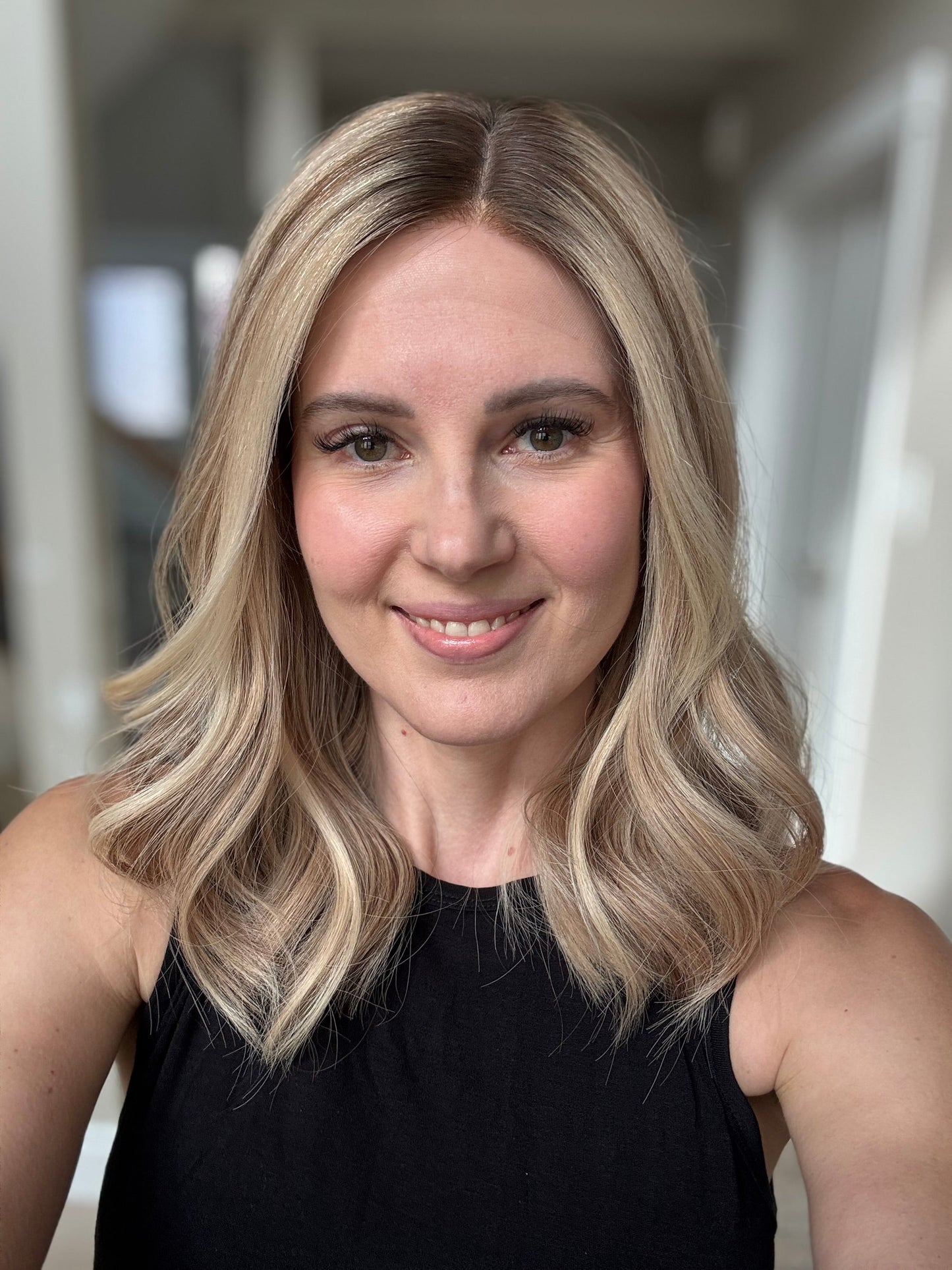 18" Olivia LOB Comfort Cap Lace Top Wig (M)