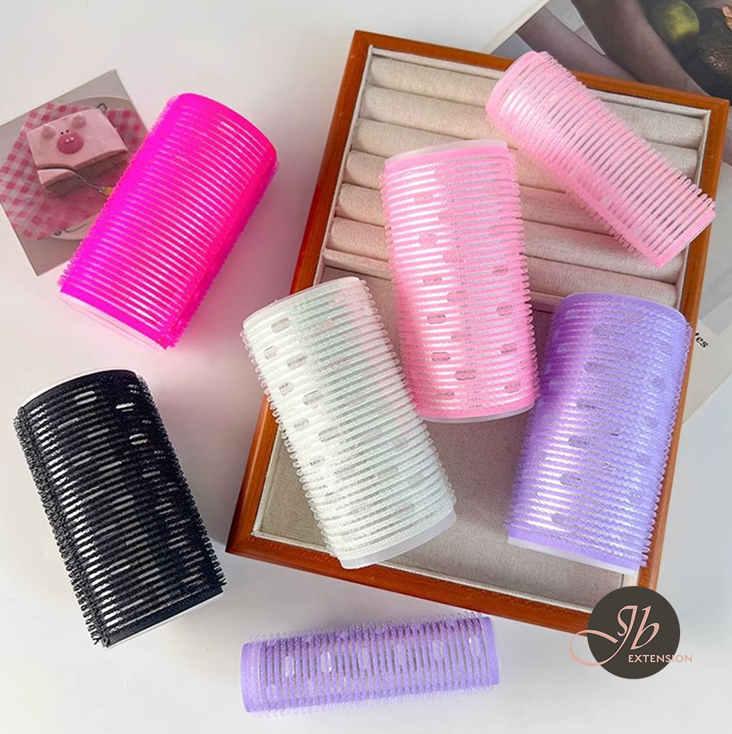 JBEXTENSION 1 Pcs Long Hair Rollers for Bangs Aluminum Core Curlers Thermal Self Grip Roller for Short, Long and Medium Hair Women Hairstyle