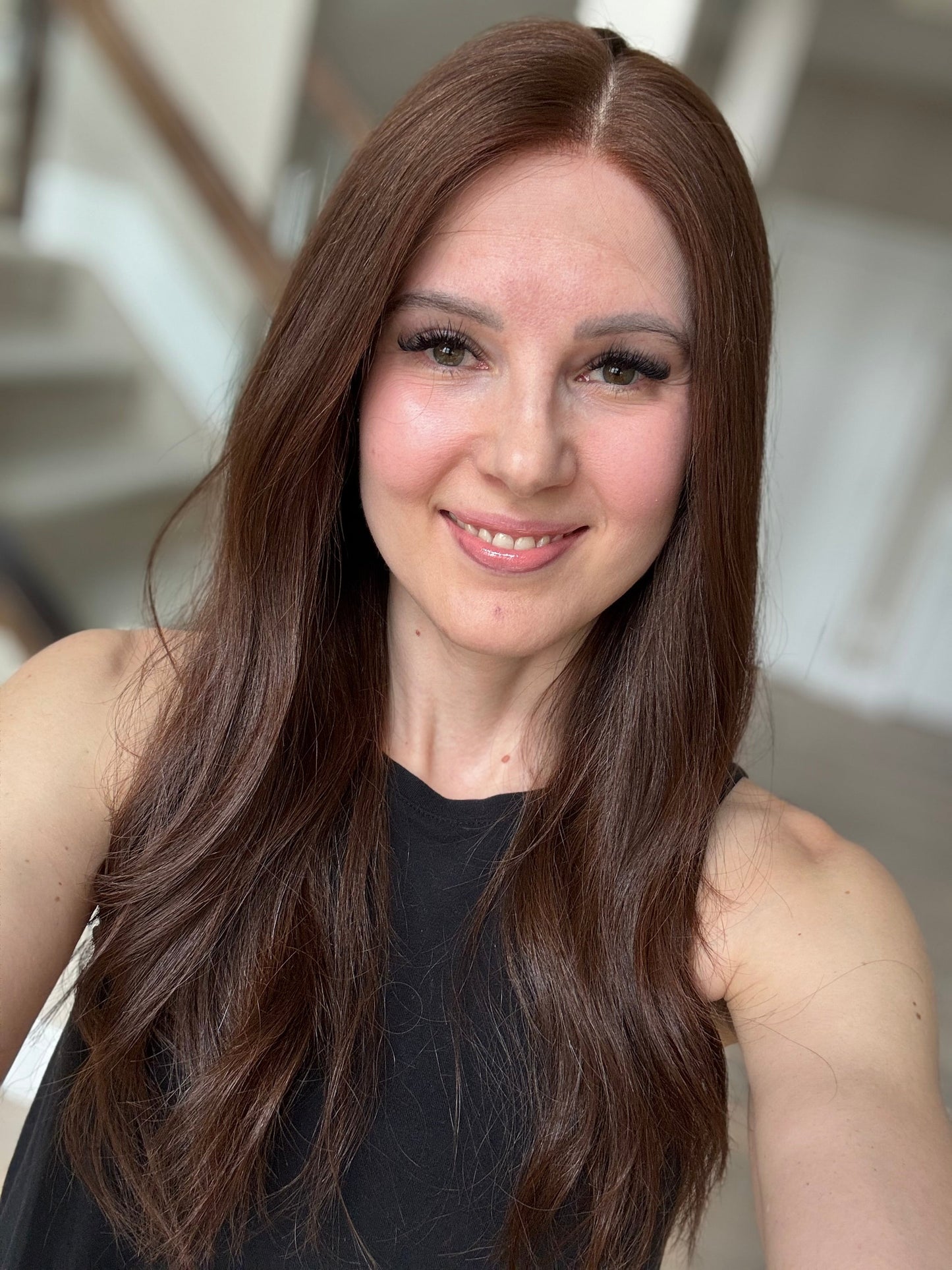 Euro Wig #4: 22" Warm Brown Comfort Cap (M)