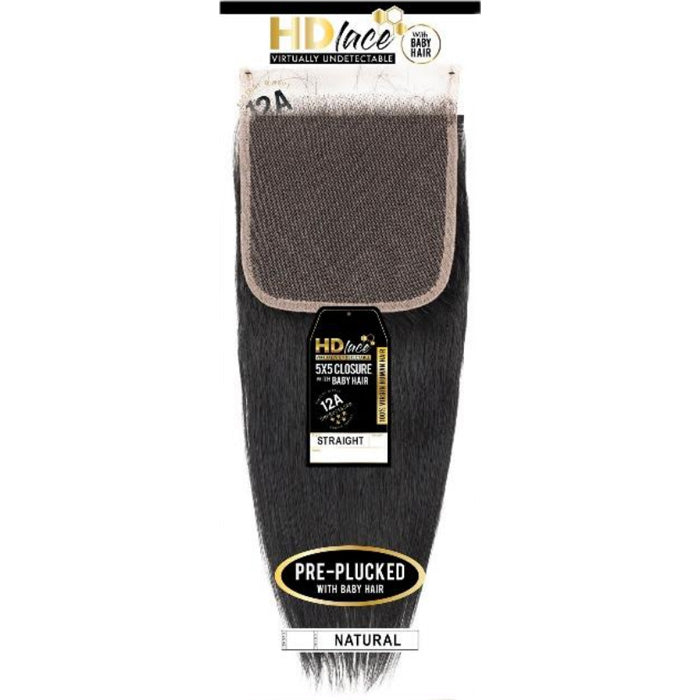 Sensationnel 12A 100% Virgin Human Hair 5X5 HD Lace Closure - STRAIGHT 18