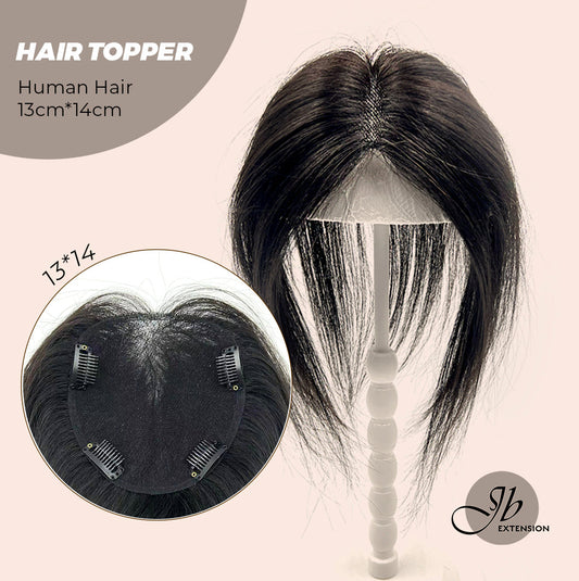 JBEXTENSION 10 Inches Natural Black Brown HUMAN HAIR TOPPER 13*14