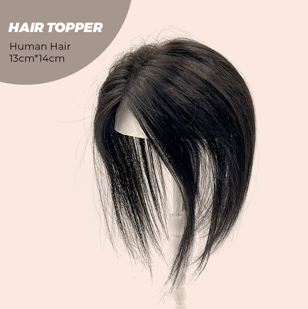 JBEXTENSION 10 Inches Natural Black Brown HUMAN HAIR TOPPER 13*14