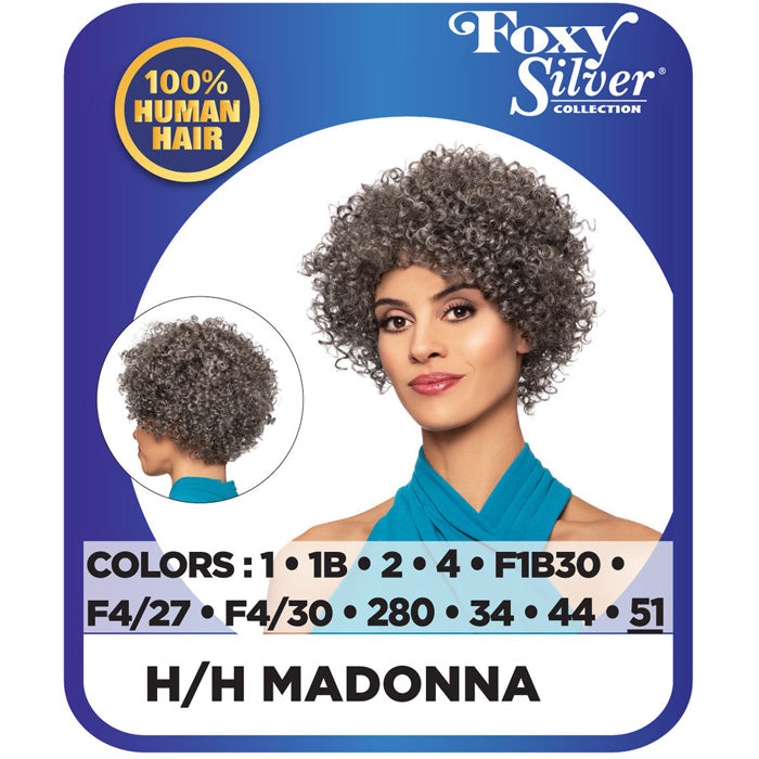 Foxy Silver Collection 100% Human Hair Full Wig - H/H MADONNA