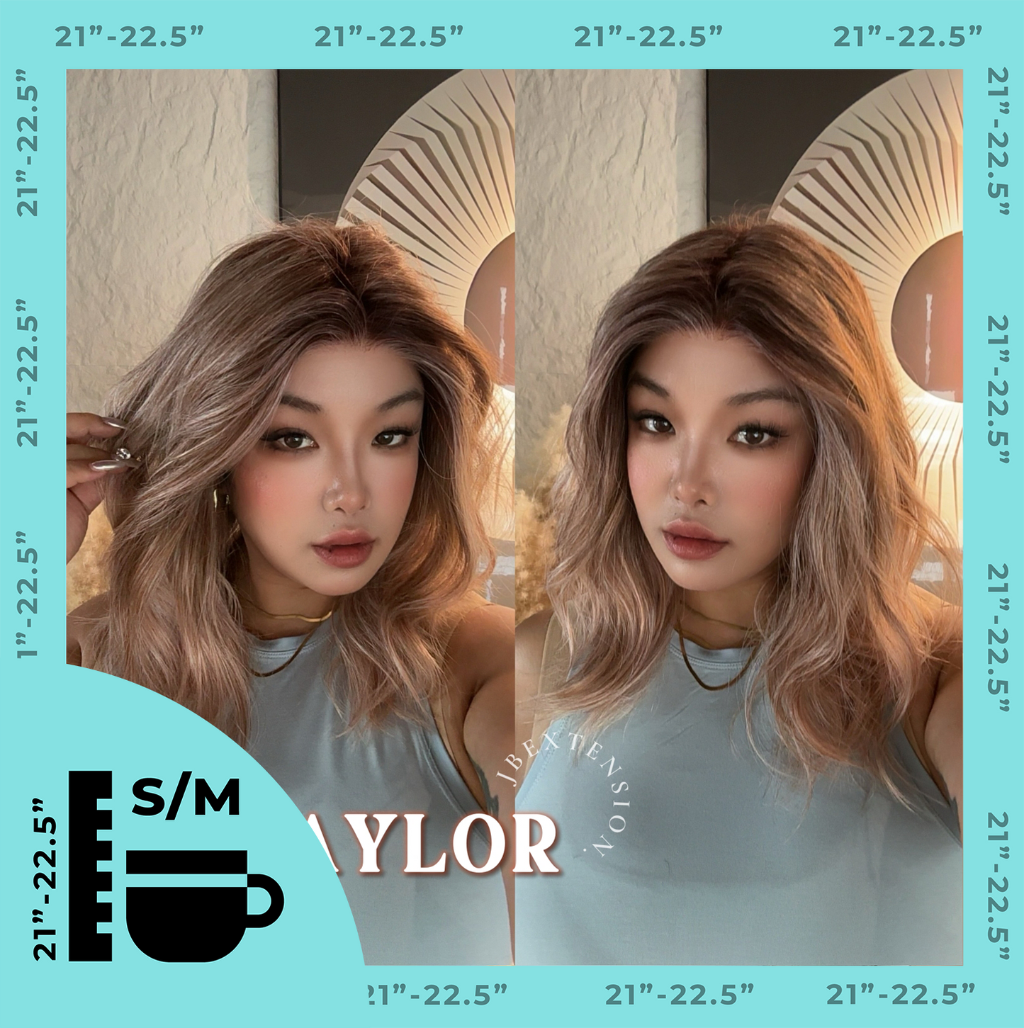 [PRE-ORDER] JBEXTENSION 18 Inches Apricot Pre-Cut Snowflake Lace Frontlace Glueless Wig TAYLOR【PERMATEASE】【BENDY EAR TABS】