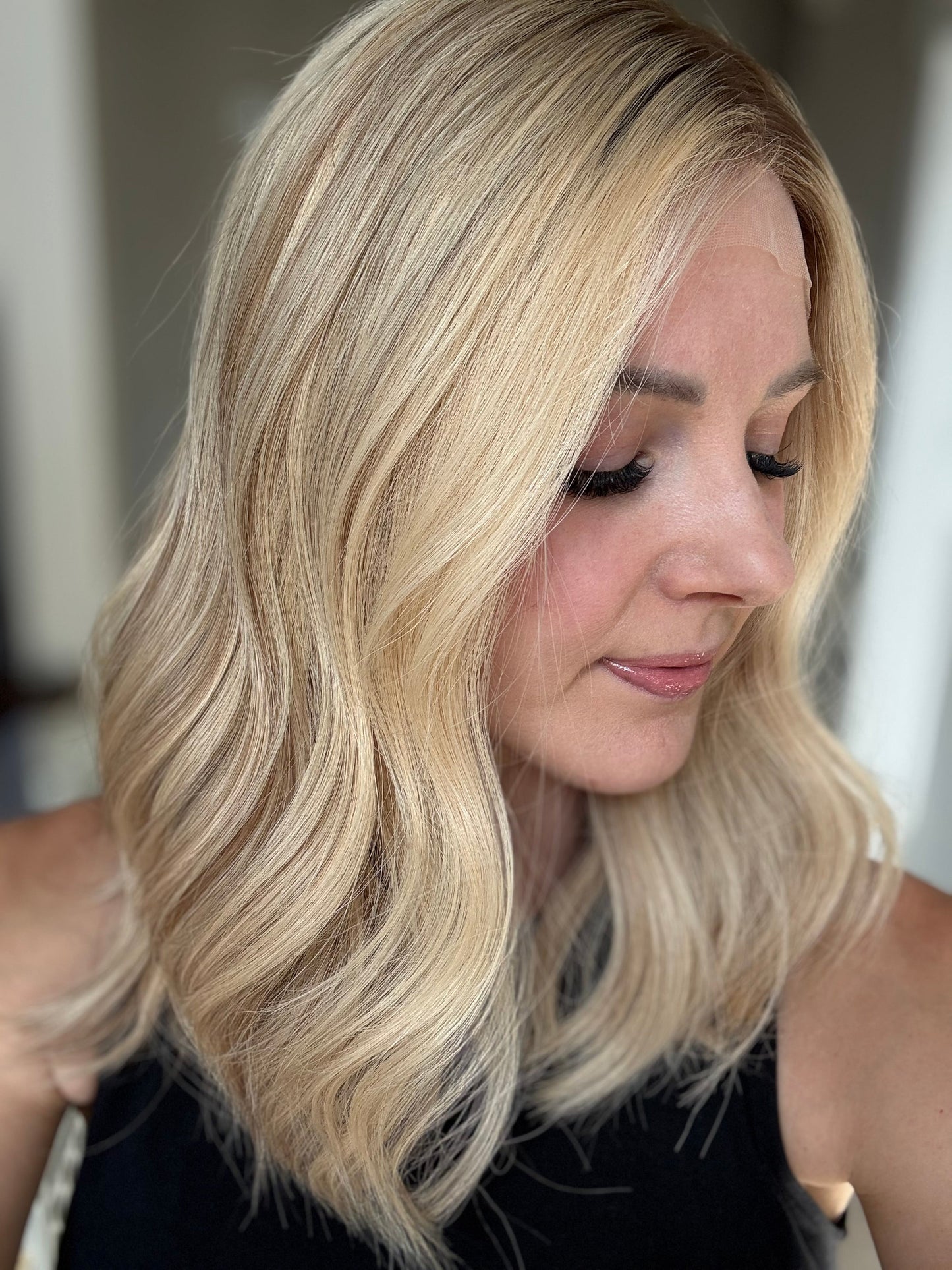 18" Cara LOB Comfort Cap Lace Top Wig (M)