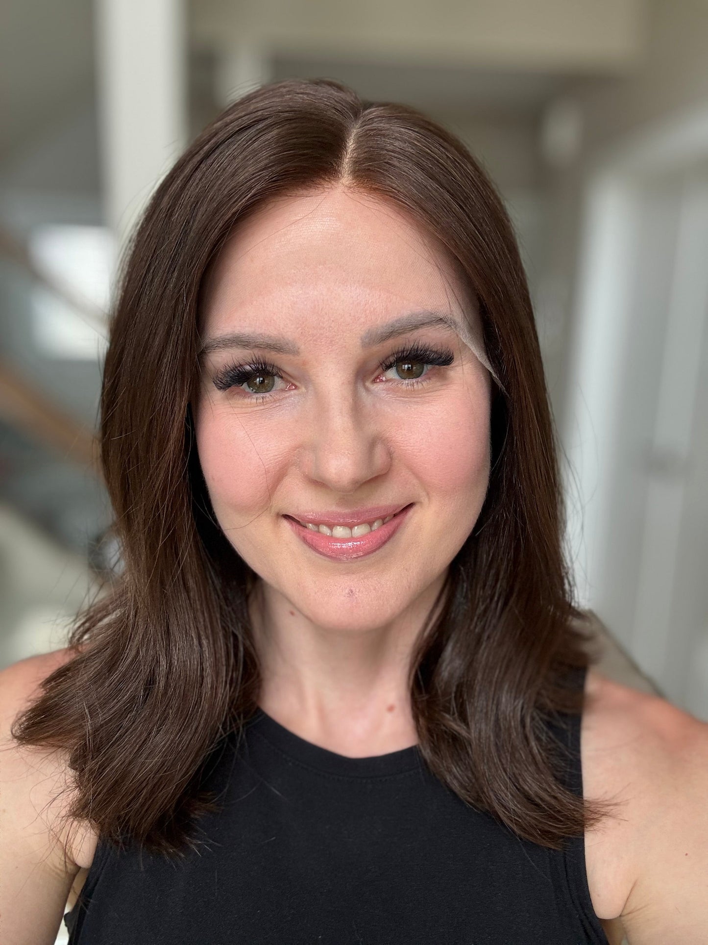 Euro Wig #10: 15" Medium Warm Brown Luxury Cap (XS)