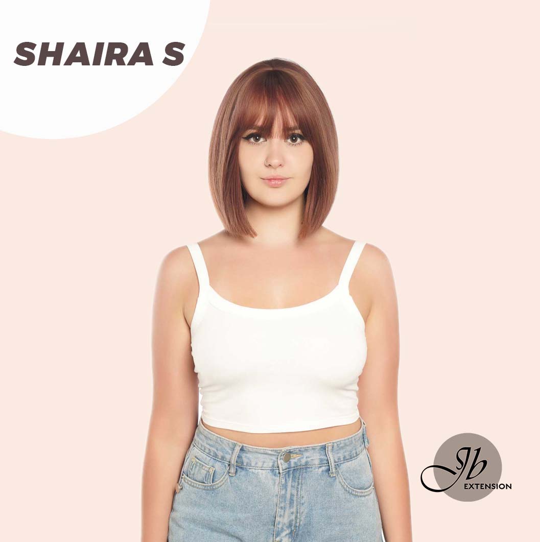 JBEXTENSION 12 Inches Bob Cut Mix Dark Pink Straight Short Wig SHAIRA S