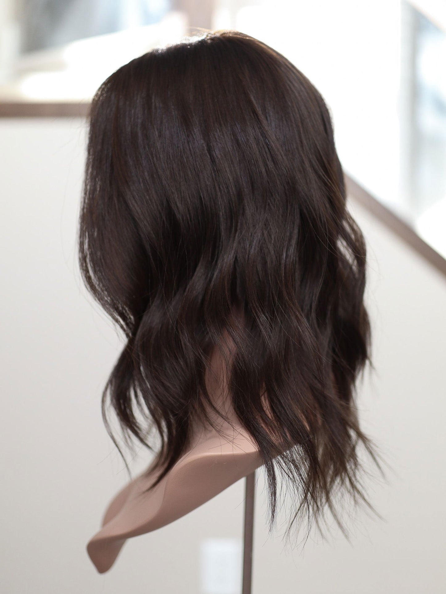 18" 9x9 Dark Brown Silk Top Topper (FINAL SALE)