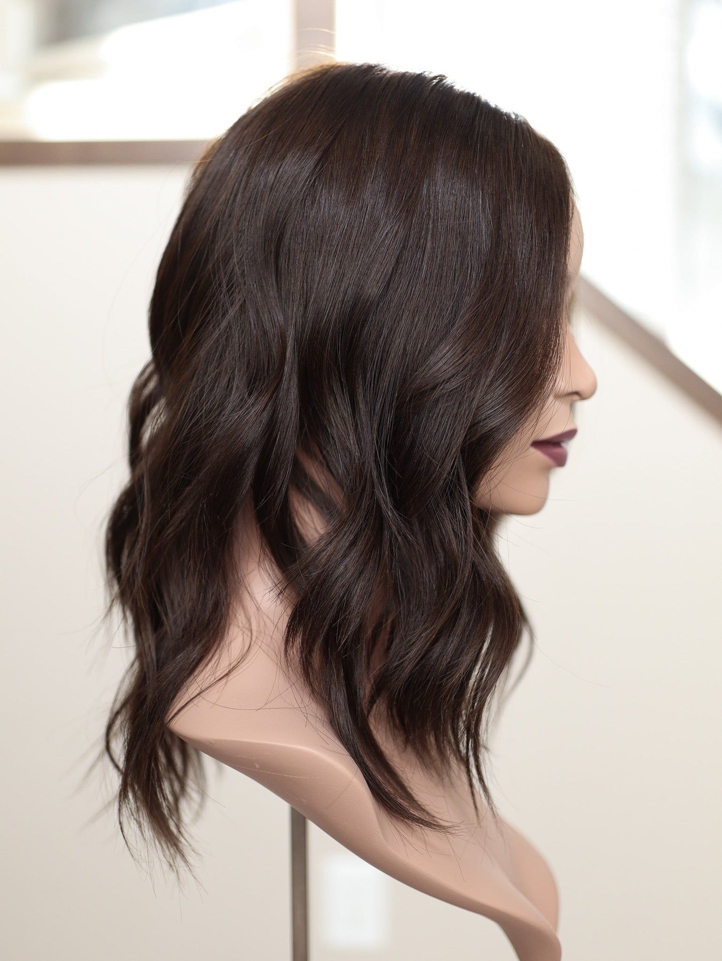 18" 9x9 Dark Brown Silk Top Topper (FINAL SALE)