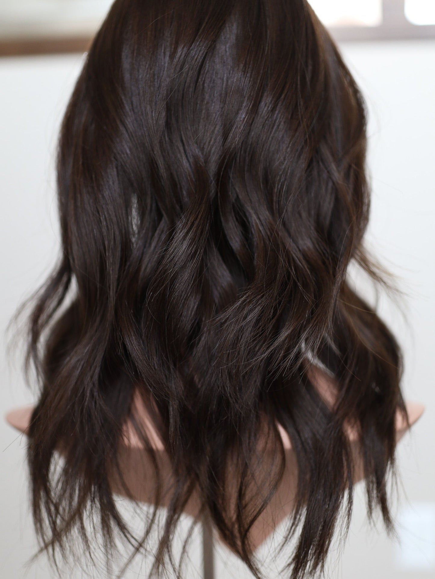 18" 9x9 Dark Brown Silk Top Topper (FINAL SALE)