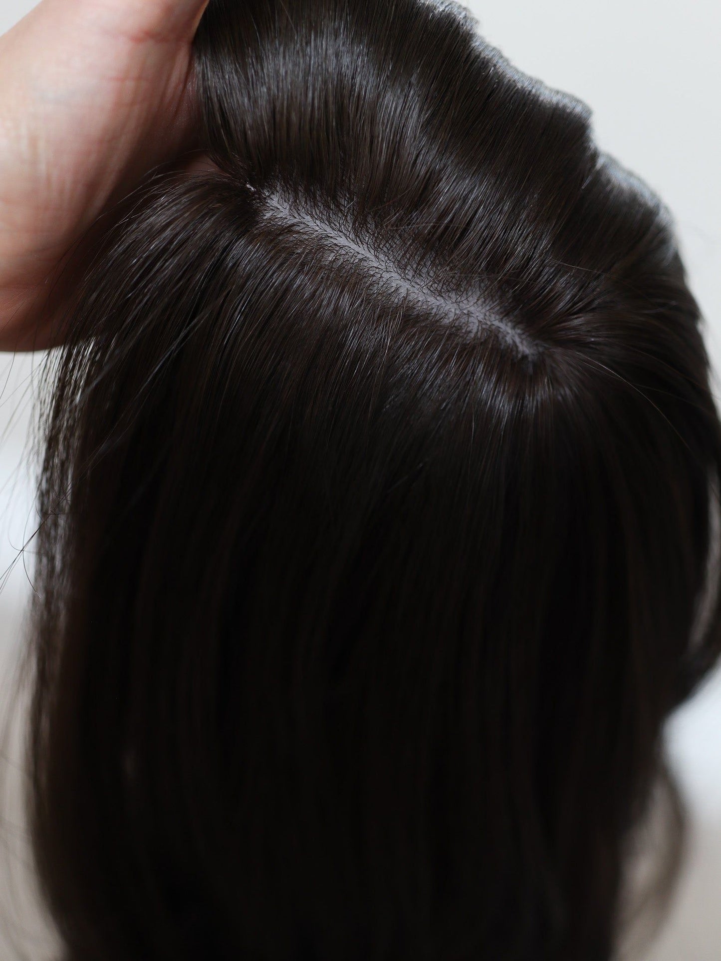 18" 9x9 Dark Brown Silk Top Topper (FINAL SALE)