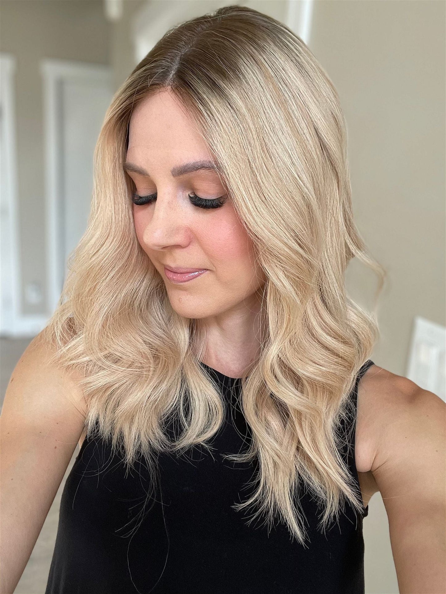 19" Rory Lob Comfort Cap Silk Top Wig (M)