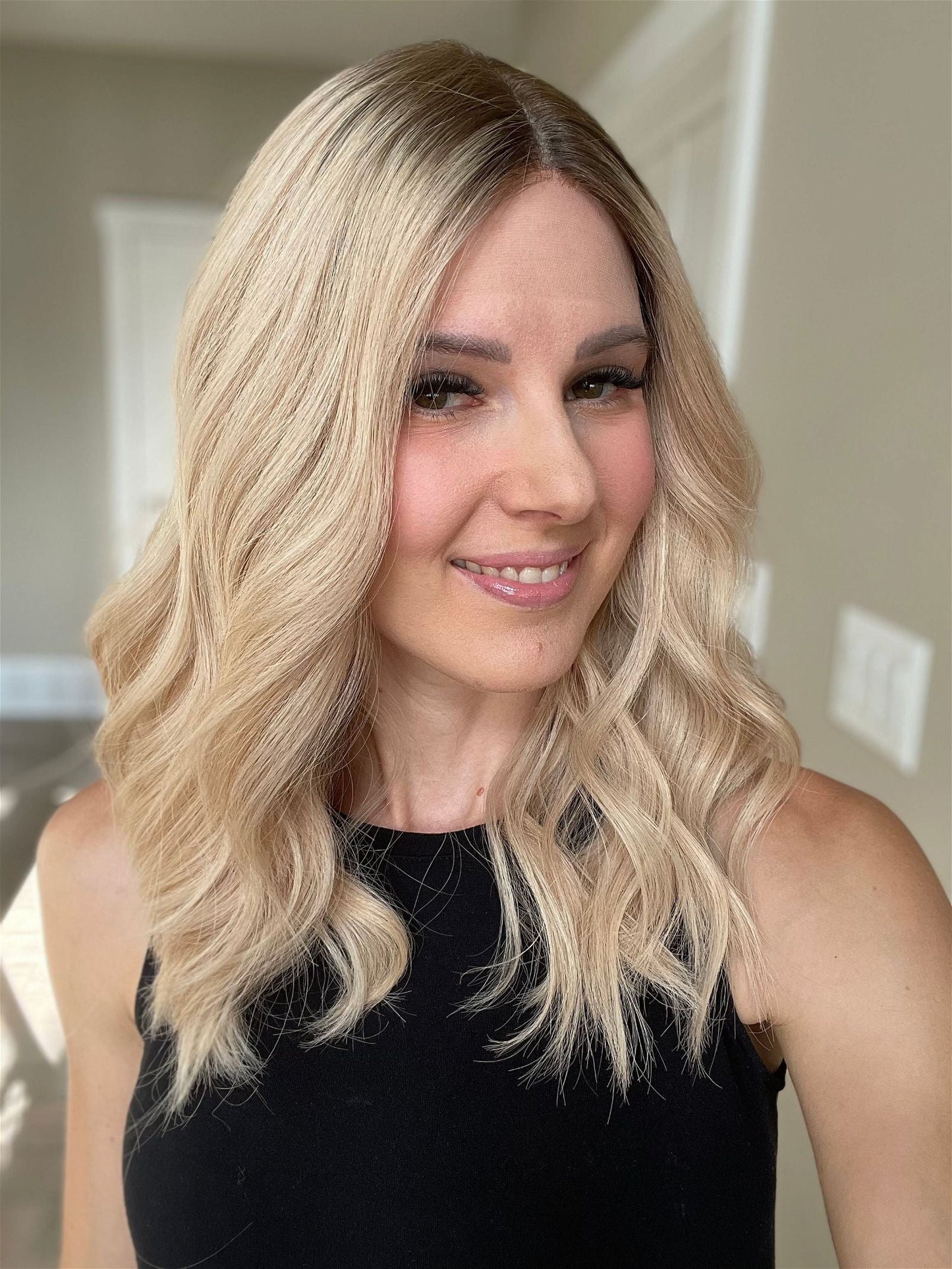 19" Rory Lob Comfort Cap Silk Top Wig (M)