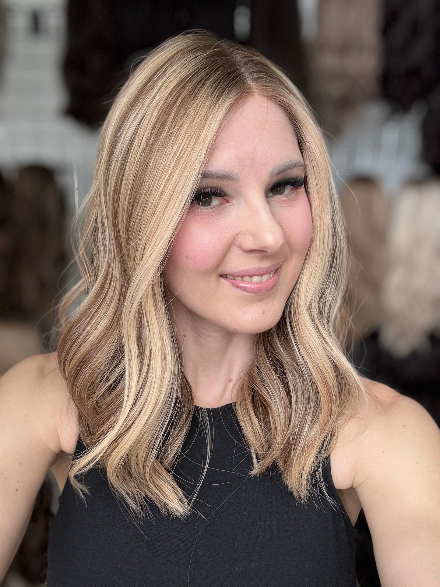 18" Anniston LOB Comfort Cap Lace Top Wig (S)