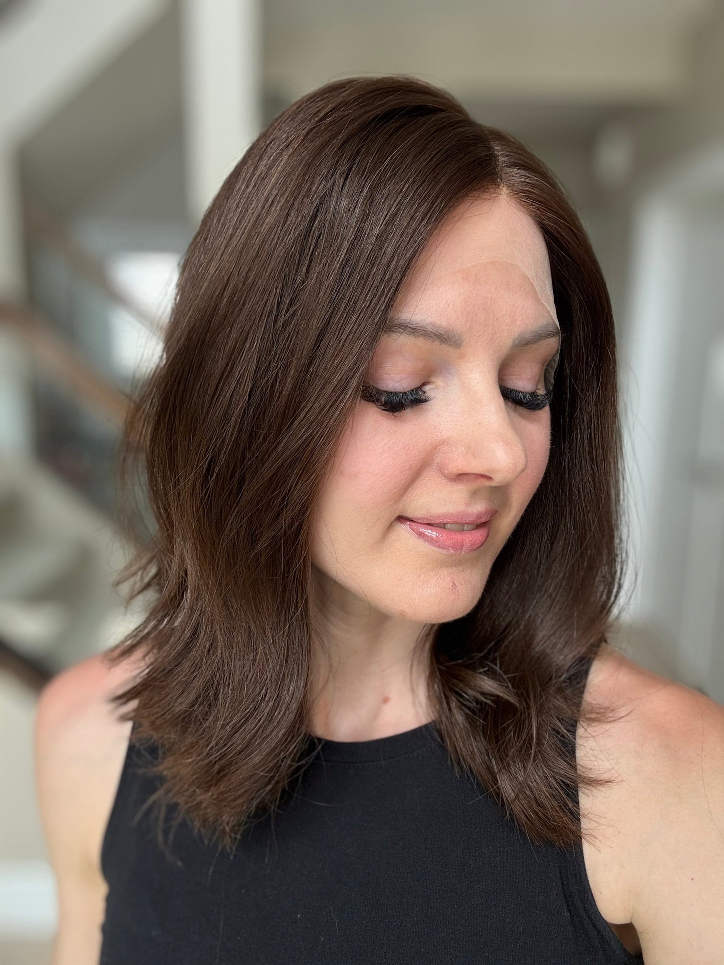 Euro Wig #10: 15" Medium Warm Brown Luxury Cap (XS)