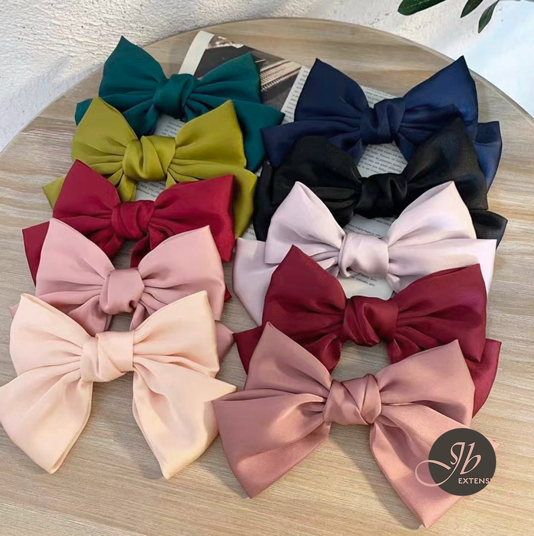 JBextension Silky Satin Hair Bow Clips Big Bowknot Claw Hair Clip French Barrettes Accessories for Women Girls