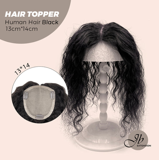 JBEXTENSION 10 Inches Natural Black Brown HUMAN HAIR WAVE TOPPER 13*14