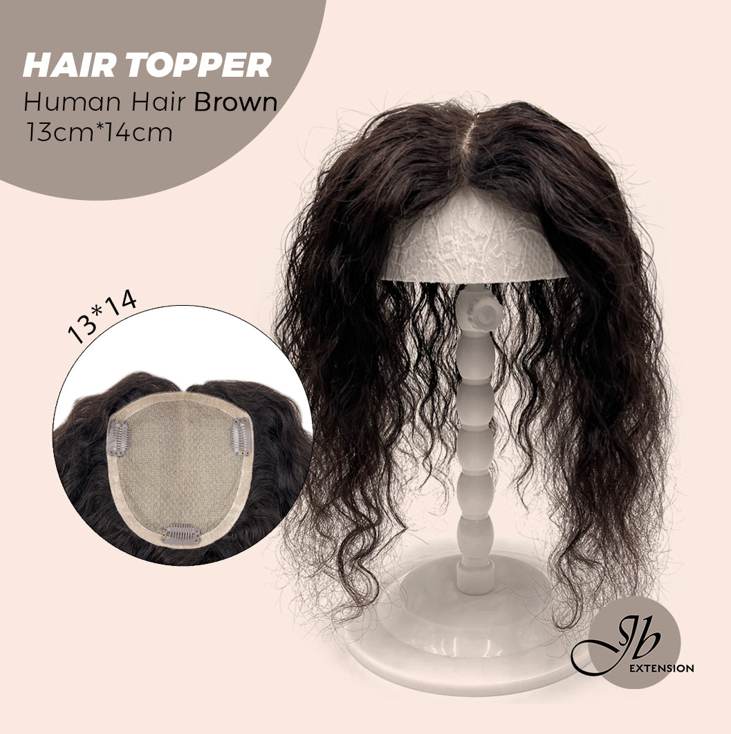 JBEXTENSION 10 Inches Natural Black Brown HUMAN HAIR WAVE TOPPER 13*14
