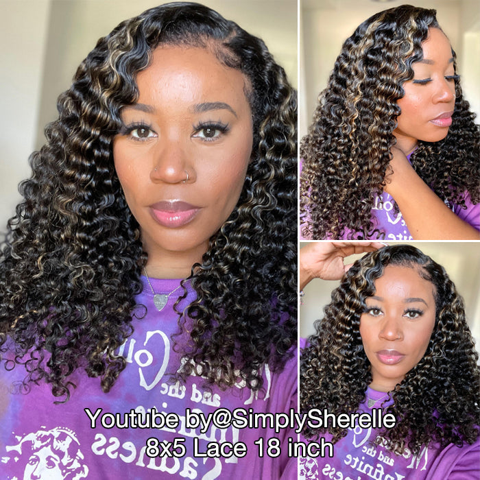 4C Curly Edges Hairline Glueless Curly Lace Front Human Hair Wig With Super Natural Hairline 220% Density