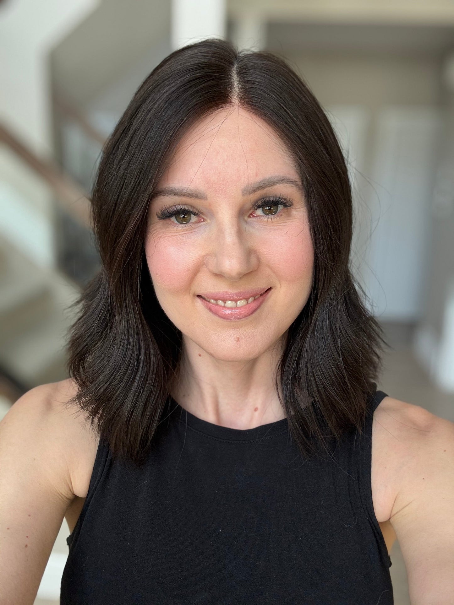 15" Natural Black Lace Top Wig (S)