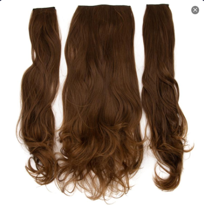 JBEXTENSION 3 PCS Hair Extension Clip Hair Extensions for Women Long Soft curly Clip  Extensions Synthetic Double Weft Hair Full Head 24 Inch