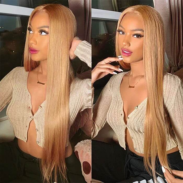 #27 Blonde Pre Plucked Real HD Lace Wigs 180% Density Deep Parting | VIP Special