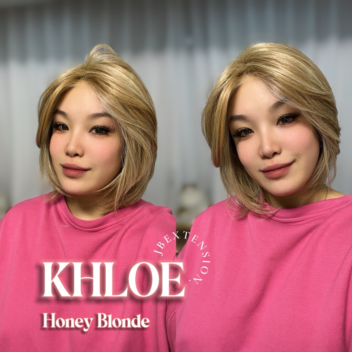HOT OF SEASON - 12 Inches Bob Cut Honey Blonde Pre-Cut Snowflake Lace Frontlace Glueless Wig KHLOE HONEY BLONDE【PERMATEASE】【BENDY EAR TABS】