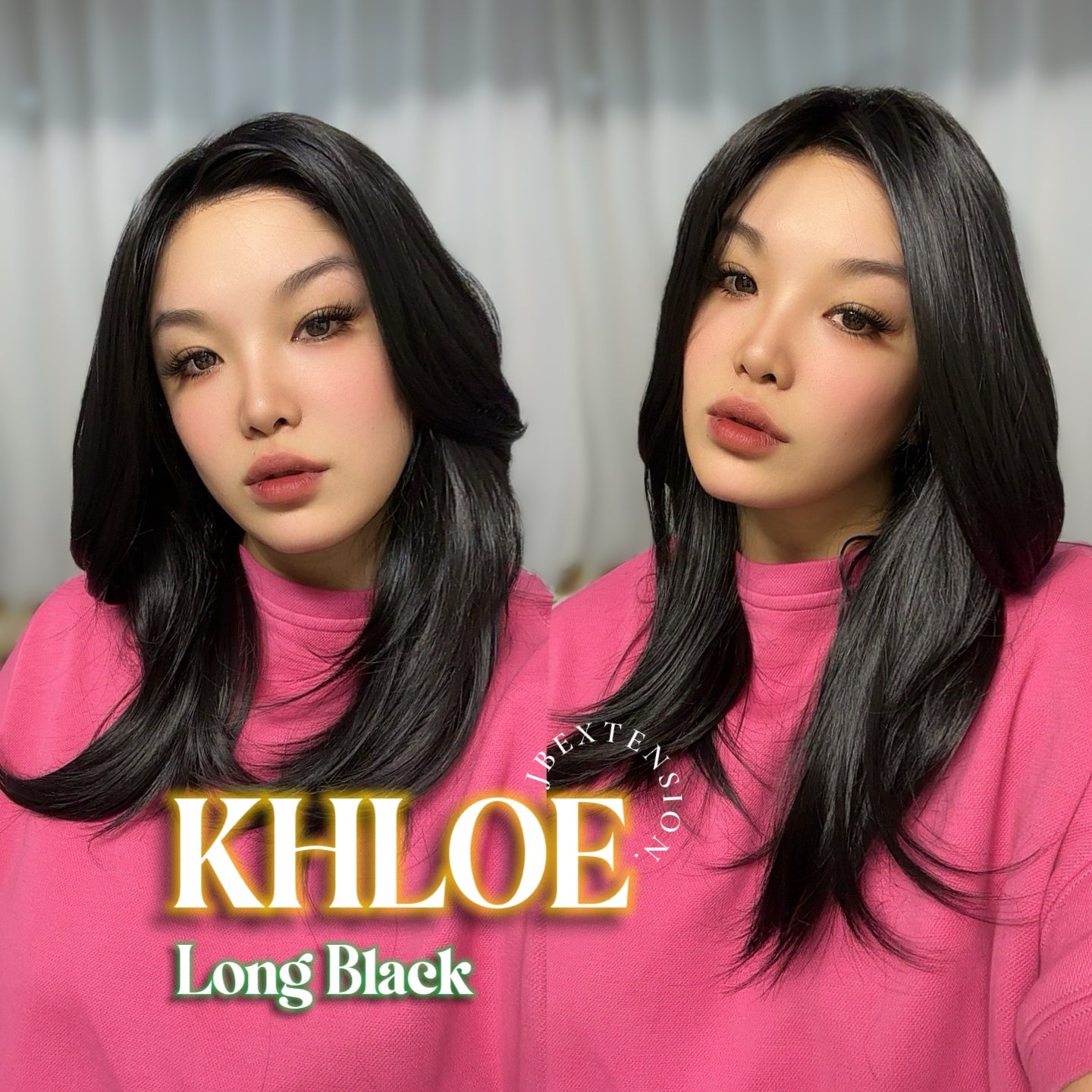 HOT OF SEASON - 18 Inches Black Pre-Cut Snowflake Lace Frontlace Glueless Wig KHLOE LONG BLACK【PERMATEASE】【BENDY EAR TABS】