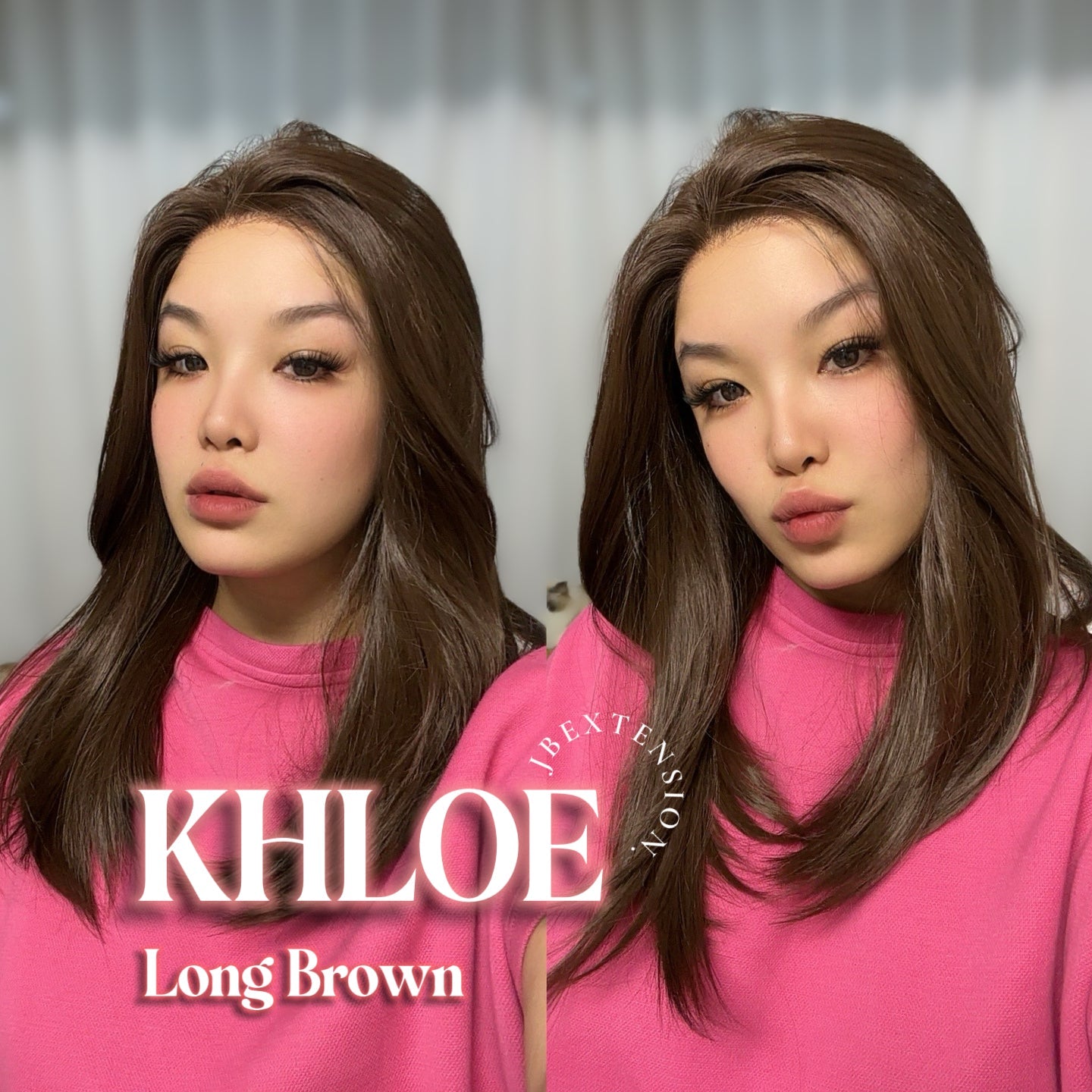 HOT OF SEASON - 18 Inches Brown Pre-Cut Snowflake Lace Frontlace Glueless Wig KHLOE LONG BROWN【PERMATEASE】【BENDY EAR TABS】