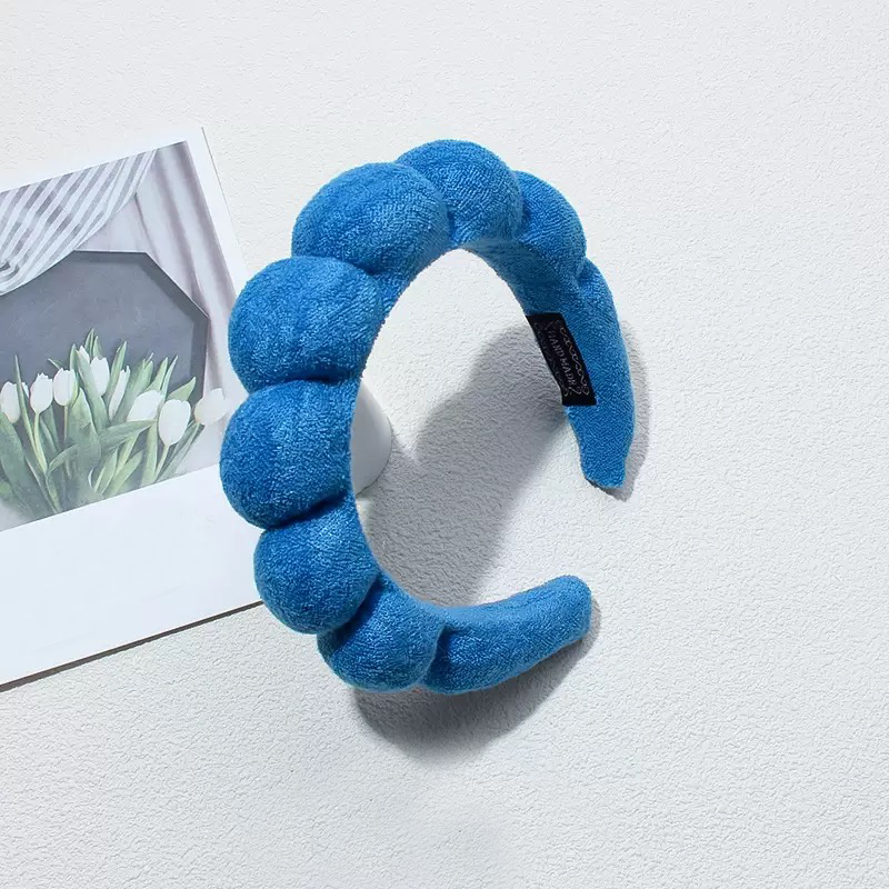 JBextension Spa headbands 2pcs for women-girls, Makeup sponge headband, Non slip face wash, skincare-Padded soft thick terry cloth hair band accessory