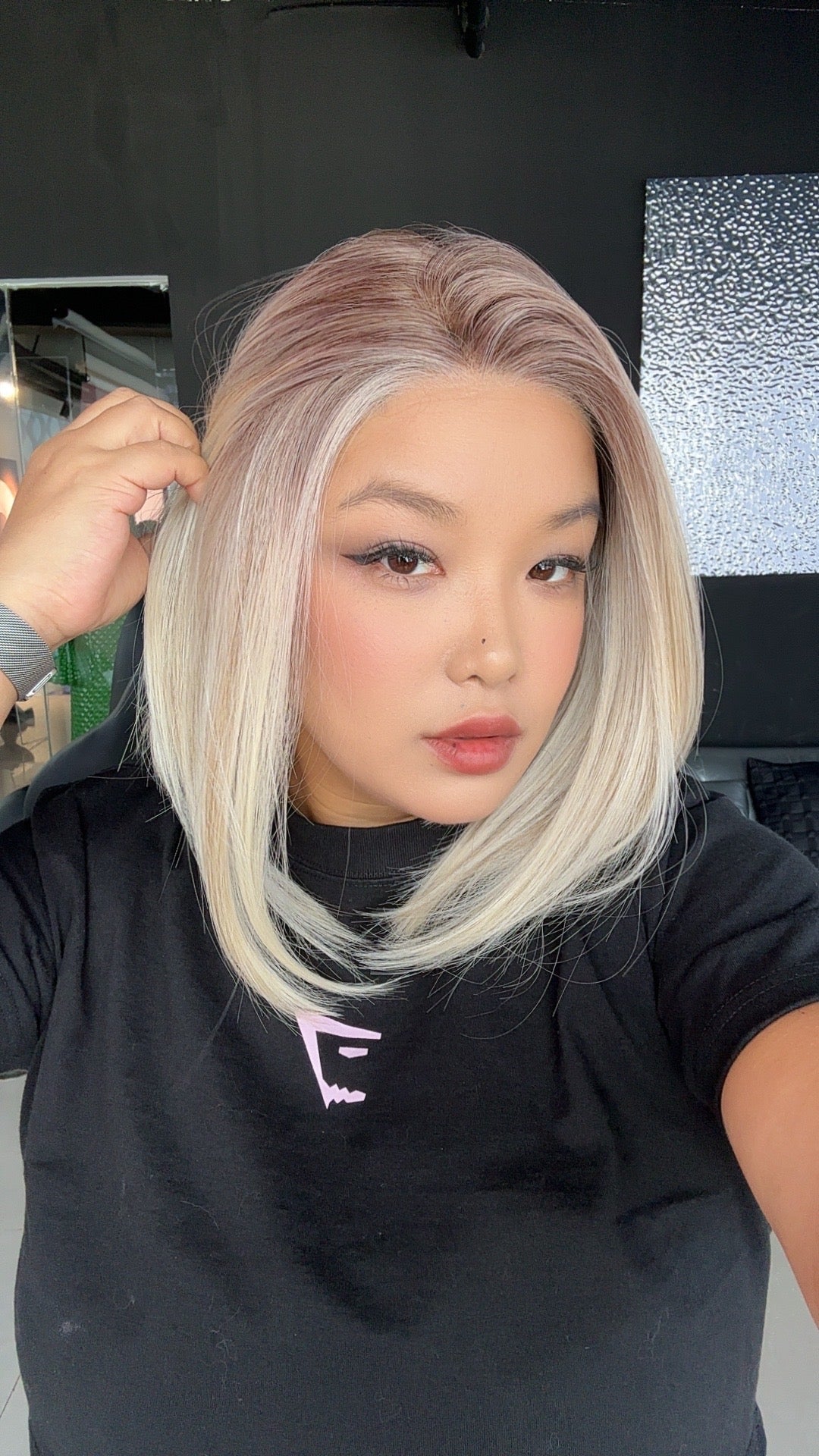 [PRE-ORDER] JBEXTENSION JINX MONO Monofilament Handmade Wig 6X5 Full Monofilament Hand Tied Top Wig 12 Inches Blonde Mono Lace Wig With Anti-slip Silicone Strips Glueless Wig JINX MONO【BENDY EAR TABS】