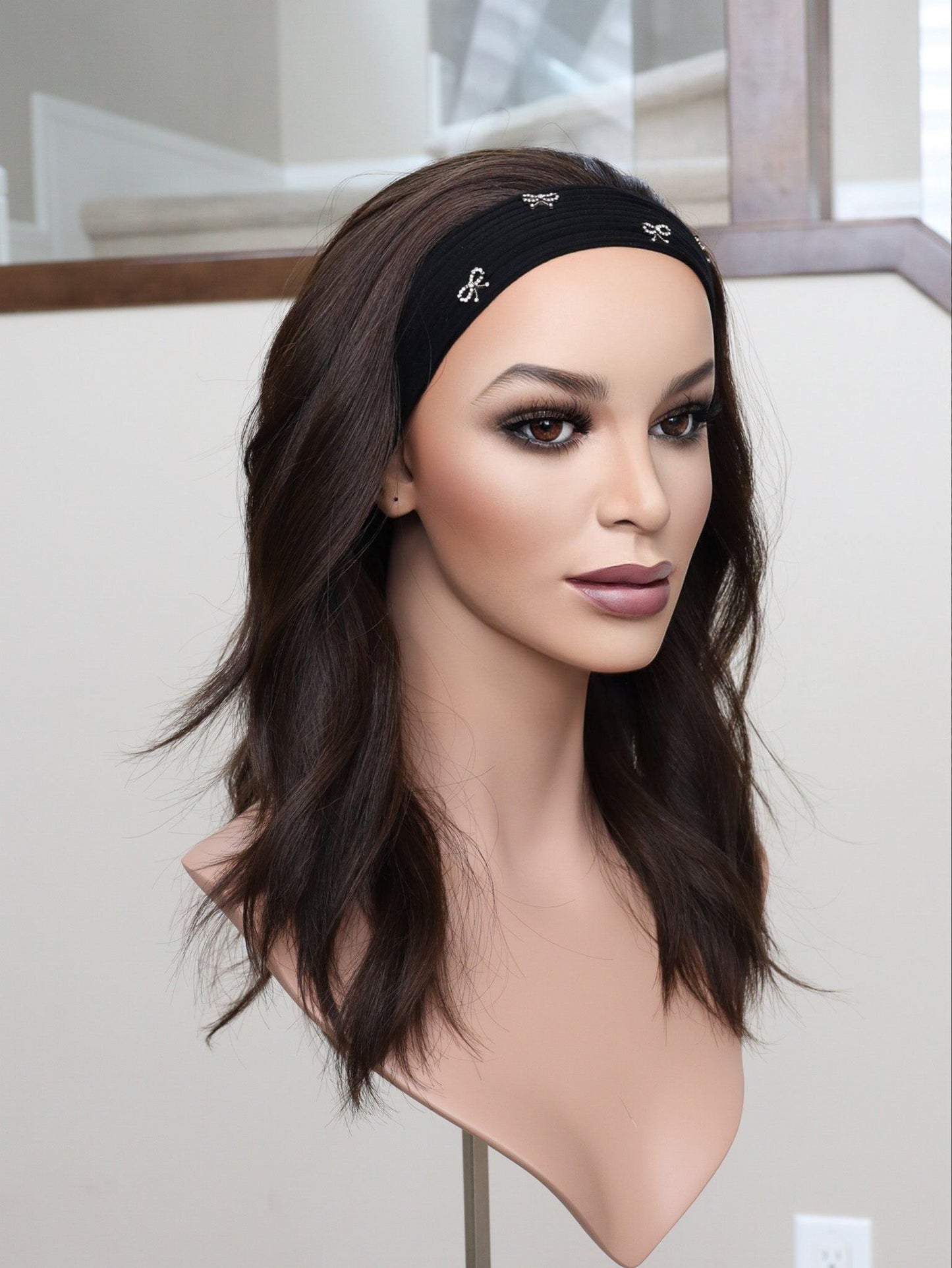 20" Dark Brown Bandfall Active Wig (S)
