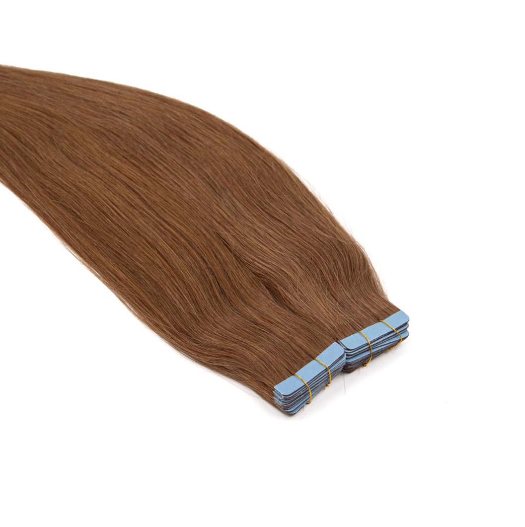 JBextension Tape in Hair Extensions Human Hair Balayage Dark Brown to Brown Mix with Blonde Tape in Seamless Hair Extensions Human Hair Ombre Hair Extensions Tape in 20 Inch Tape in Human Hair 50g 20pcs