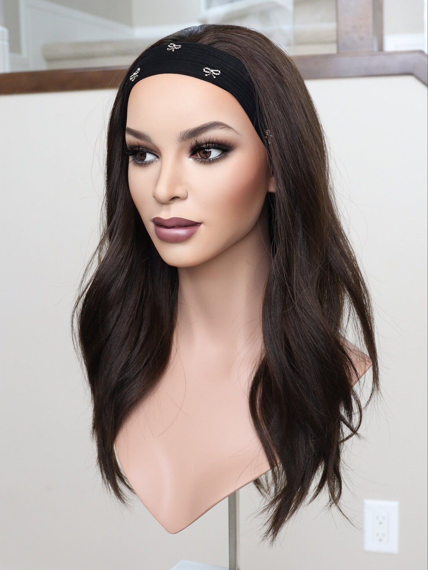 22" Dark Brown Bandfall Active Wig (M)