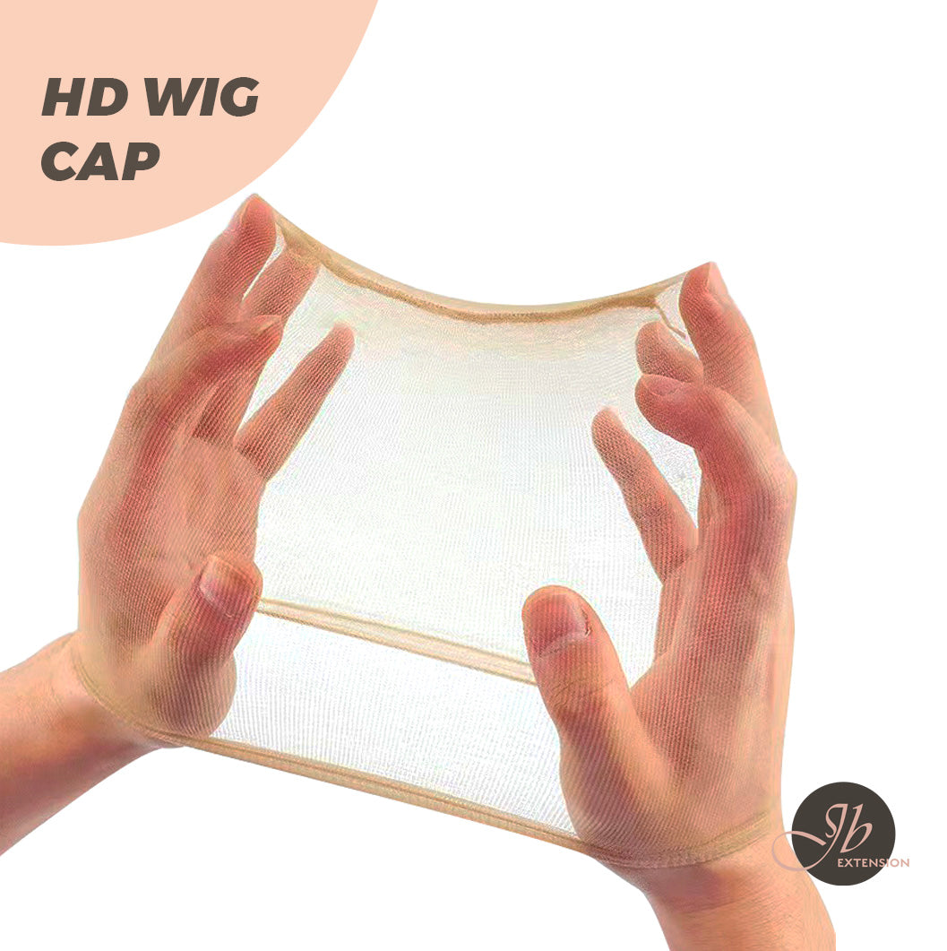 JBextension Real HD Wig Caps, 2 Pieces Ultra-thin Invisible and Breathable Stretchy Stocking Sheer Caps for Women Lace Front Wig HD Wig Cap 2 Pcs