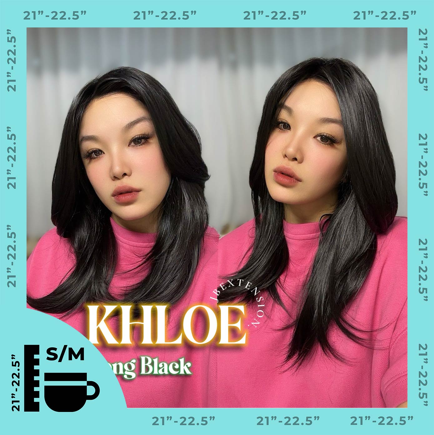 HOT OF SEASON - 18 Inches Black Pre-Cut Snowflake Lace Frontlace Glueless Wig KHLOE LONG BLACK【PERMATEASE】【BENDY EAR TABS】