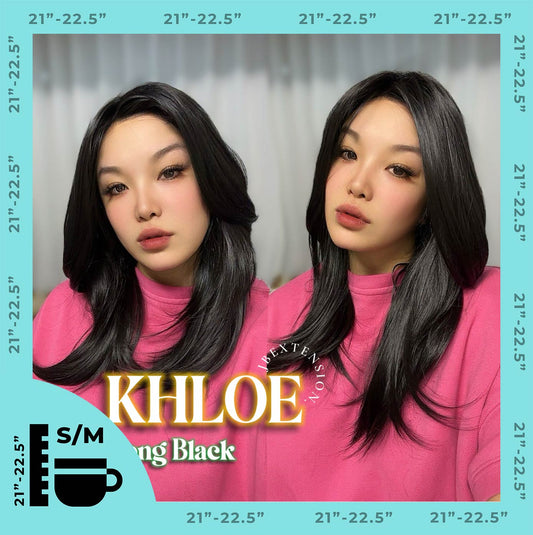 HOT OF SEASON - 18 Inches Black Pre-Cut Snowflake Lace Frontlace Glueless Wig KHLOE LONG BLACK【PERMATEASE】【BENDY EAR TABS】